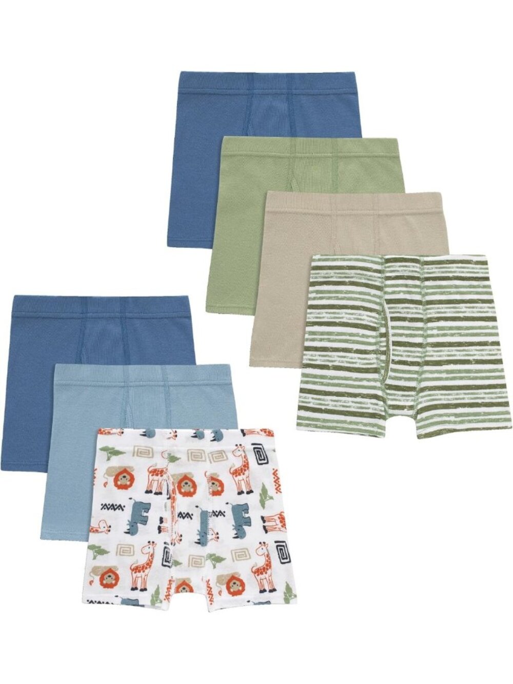 Organic Cotton Toddler Boys' Boxer Briefs, Soft & Comfy Underwear, 10 & 7 Pack